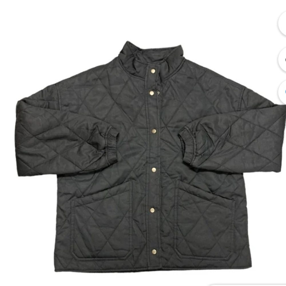 Sanctuary Black Quilted Twill Jacket